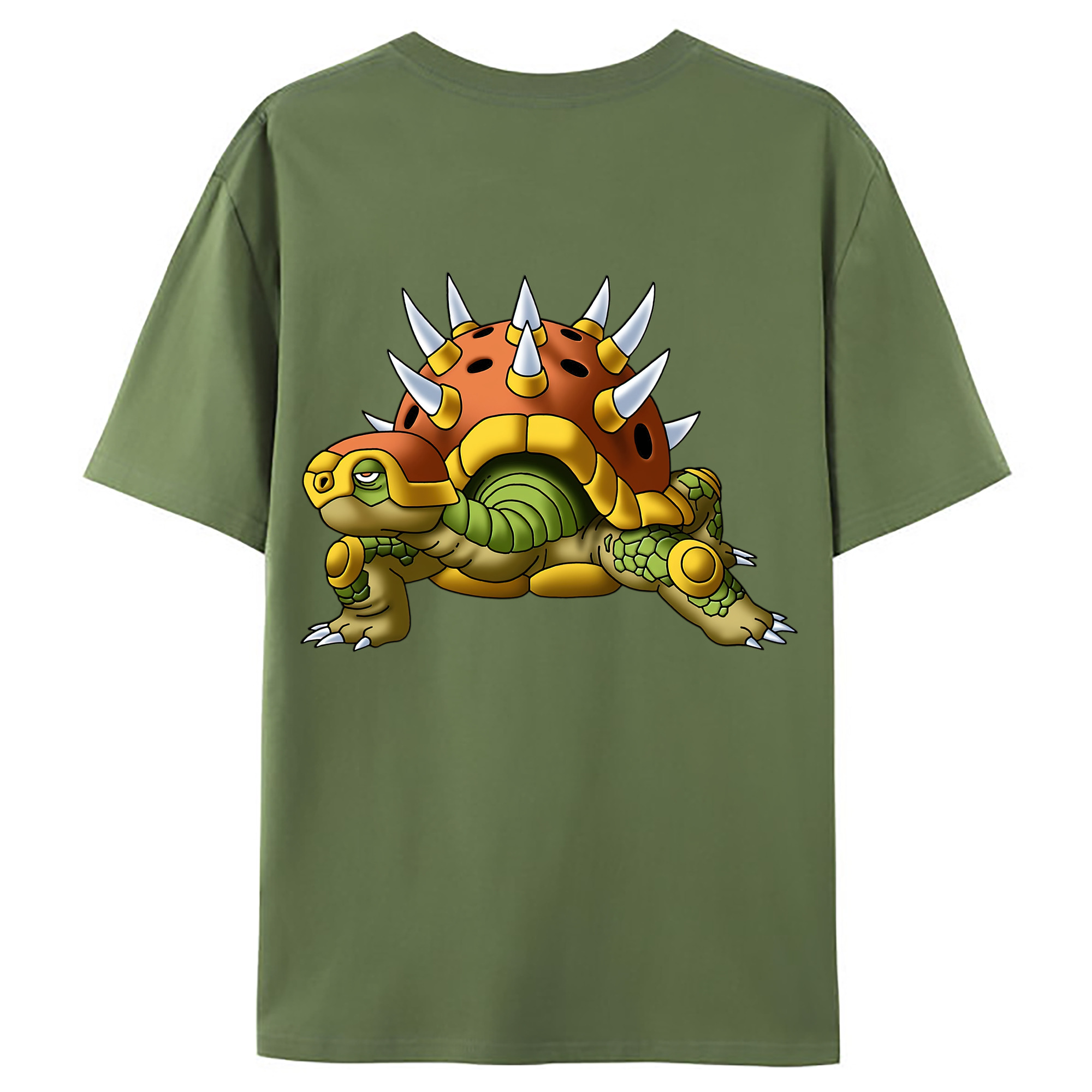 （画像用） ドラゴンクエスト Doragon Kuesuto Dragon Quest 綿100％ メンズ半袖Tシャツ（バックプリント） 通気性
